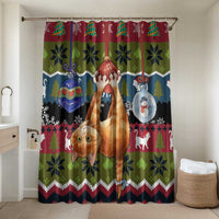 Cat Hanging on Xmas Tree Christmas Bathroom Set Xmas Holiday Patterns - Wonder Print Shop