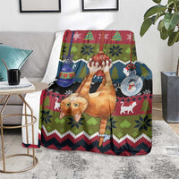 Cat Hanging on Xmas Tree Christmas Blanket Xmas Holiday Patterns - Wonder Print Shop