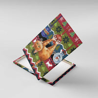 Cat Hanging on Xmas Tree Christmas Canvas Wall Art Xmas Holiday Patterns - Wonder Print Shop