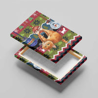 Cat Hanging on Xmas Tree Christmas Canvas Wall Art Xmas Holiday Patterns - Wonder Print Shop