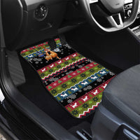 Cat Hanging on Xmas Tree Christmas Car Mats Xmas Holiday Patterns - Wonder Print Shop