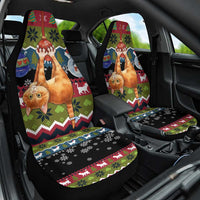 Cat Hanging on Xmas Tree Christmas Car Seat Cover Xmas Holiday Patterns - Wonder Print Shop