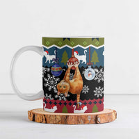 Cat Hanging on Xmas Tree Christmas Ceramic Mug Xmas Holiday Patterns - Wonder Print Shop
