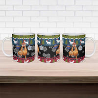 Cat Hanging on Xmas Tree Christmas Ceramic Mug Xmas Holiday Patterns - Wonder Print Shop