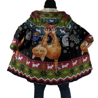 Cat Hanging on Xmas Tree Christmas Cloak Xmas Holiday Patterns - Wonder Print Shop