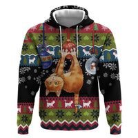 Cat Hanging on Xmas Tree Christmas Hoodie Xmas Holiday Patterns - Wonder Print Shop
