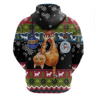 Cat Hanging on Xmas Tree Christmas Hoodie Xmas Holiday Patterns - Wonder Print Shop