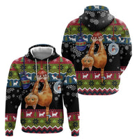 Cat Hanging on Xmas Tree Christmas Hoodie Xmas Holiday Patterns - Wonder Print Shop