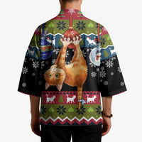 Cat Hanging on Xmas Tree Christmas Kimono Xmas Holiday Patterns - Wonder Print Shop