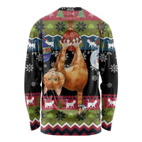 Cat Hanging on Xmas Tree Christmas Long Sleeve Shirt Xmas Holiday Patterns - Wonder Print Shop