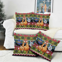 Cat Hanging on Xmas Tree Christmas Pillow Cover Xmas Holiday Patterns - Wonder Print Shop