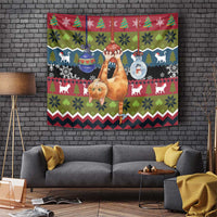Cat Hanging on Xmas Tree Christmas Tapestry Xmas Holiday Patterns - Wonder Print Shop