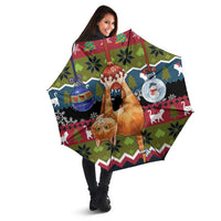 Cat Hanging on Xmas Tree Christmas Umbrella Xmas Holiday Patterns - Wonder Print Shop