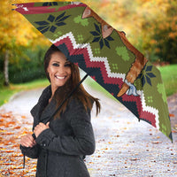 Cat Hanging on Xmas Tree Christmas Umbrella Xmas Holiday Patterns - Wonder Print Shop