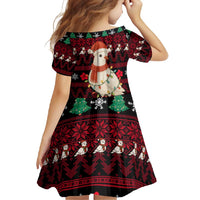 Guinea Christmas Family Matching Off Shoulder Maxi Dress and Hawaiian Shirt with Festive Dove String Lights and Red Black Holiday Pattern - Wonder Print Shop