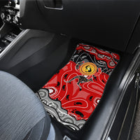 Aboriginal Flag Style Dot Art And Abstract Kangaroo Car Mats - Wonder Print Shop
