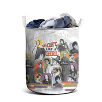 Black History Fight Like A Girl Laundry Basket African Feminist Icons and Bold Retro Art Style - Wonder Print Shop