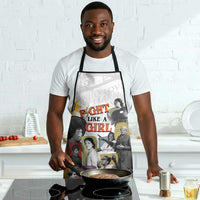 Black History Fight Like A Girl Apron African Feminist Icons and Bold Retro Art Style - Wonder Print Shop