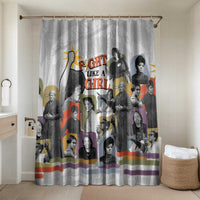 Black History Fight Like A Girl Bathroom Set African Feminist Icons and Bold Retro Art Style - Wonder Print Shop