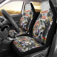 Black History Fight Like A Girl Car Seat Cover African Feminist Icons and Bold Retro Art Style - Wonder Print Shop