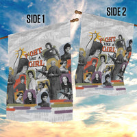 Black History Fight Like A Girl Garden Flag African Feminist Icons and Bold Retro Art Style - Wonder Print Shop