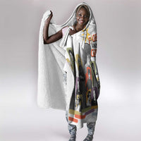 Black History Fight Like A Girl Hooded Blanket African Feminist Icons and Bold Retro Art Style - Wonder Print Shop