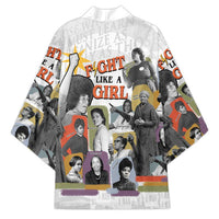 Black History Fight Like A Girl Kimono African Feminist Icons and Bold Retro Art Style - Wonder Print Shop