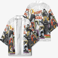 Black History Fight Like A Girl Kimono African Feminist Icons and Bold Retro Art Style - Wonder Print Shop