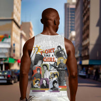 Black History Fight Like A Girl Men Tank Top African Feminist Icons and Bold Retro Art Style - Wonder Print Shop
