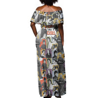Black History Fight Like A Girl Off Shoulder Maxi Dress African Feminist Icons and Bold Retro Art Style - Wonder Print Shop