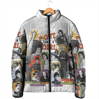 Black History Fight Like A Girl Padded Jacket African Feminist Icons and Bold Retro Art Style - Wonder Print Shop