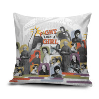 Black History Fight Like A Girl Pillow Cover African Feminist Icons and Bold Retro Art Style - Wonder Print Shop