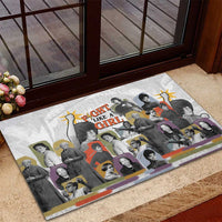 Black History Fight Like A Girl Rubber Doormat African Feminist Icons and Bold Retro Art Style - Wonder Print Shop