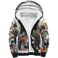 Black History Fight Like A Girl Sherpa Hoodie African Feminist Icons and Bold Retro Art Style - Wonder Print Shop
