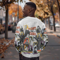 Black History Fight Like A Girl Sweatshirt African Feminist Icons and Bold Retro Art Style - Wonder Print Shop