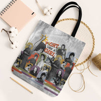 Black History Fight Like A Girl Tote Bag African Feminist Icons and Bold Retro Art Style - Wonder Print Shop