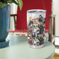 Black History Fight Like A Girl Tumbler Cup African Feminist Icons and Bold Retro Art Style - Wonder Print Shop