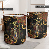 Serket Ancient Egyptian Laundry Basket with Canopic Jars and Scorpion Motif in Protection
