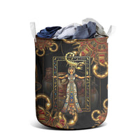 Serket Ancient Egyptian Laundry Basket with Canopic Jars and Scorpion Motif in Protection