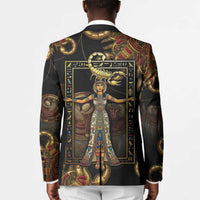 Serket Ancient Egyptian Blazer with Canopic Jars and Scorpion Motif in Protection