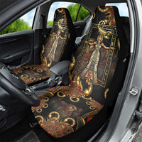 Serket Ancient Egyptian Car Seat Cover with Canopic Jars and Scorpion Motif in Protection