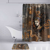 Serket Egyptian Bathroom Set Jeweled Scorpion and Cobweb Motif in Mystical Egyptian