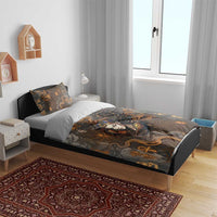 Serket Egyptian Bedding Set Jeweled Scorpion and Cobweb Motif in Mystical Egyptian