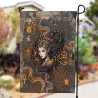 Serket Egyptian Garden Flag Jeweled Scorpion and Cobweb Motif in Mystical Egyptian