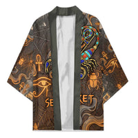 Serket Egyptian Kimono Jeweled Scorpion and Cobweb Motif in Mystical Egyptian