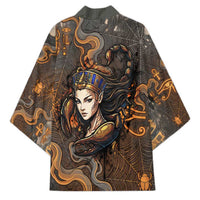 Serket Egyptian Kimono Jeweled Scorpion and Cobweb Motif in Mystical Egyptian