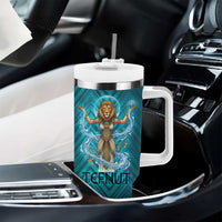 Tefnut Ancient Egyptian Tumbler With Handle with Water Drop and Lion Symbol