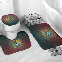 Egyptian Wadjet Winged Cobra Bathroom Set with Eye of Horus in Fiery Royal Protector Theme