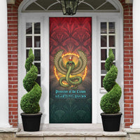 Egyptian Wadjet Winged Cobra Door Cover with Eye of Horus in Fiery Royal Protector Theme