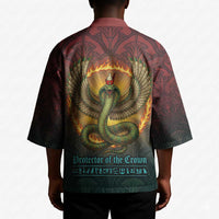 Egyptian Wadjet Winged Cobra Kimono with Eye of Horus in Fiery Royal Protector Theme